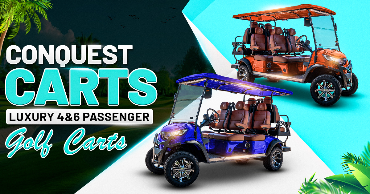 Conquest Carts Banner Sharkys Golf Carts