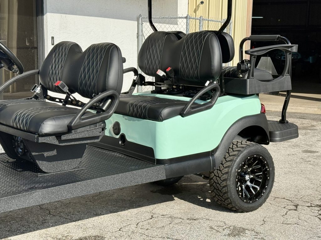 Custom Club Car Seafoam Green Eco Lithium 105Ah 6 Passenger Golf Cart (6)