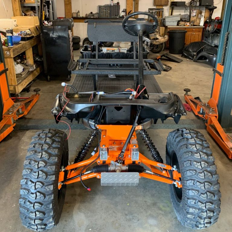 Golf Cart Frame of a Monster Custom Club Car Build